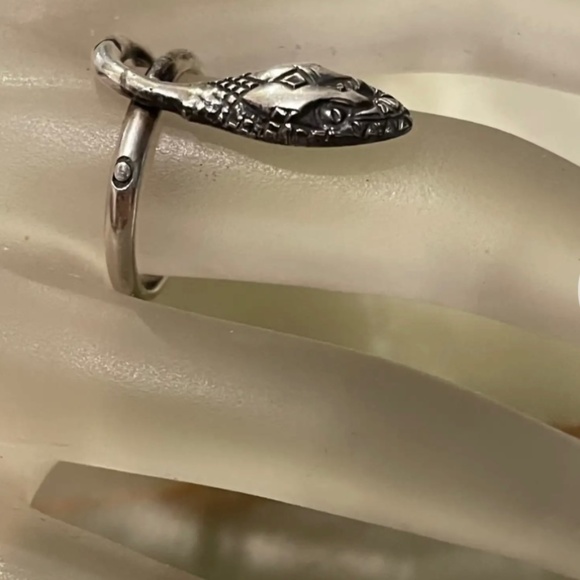 Stunning Vintage Mexico Snake Sterling Silver Ring With Fully Hallmarks - Picture 6 of 8